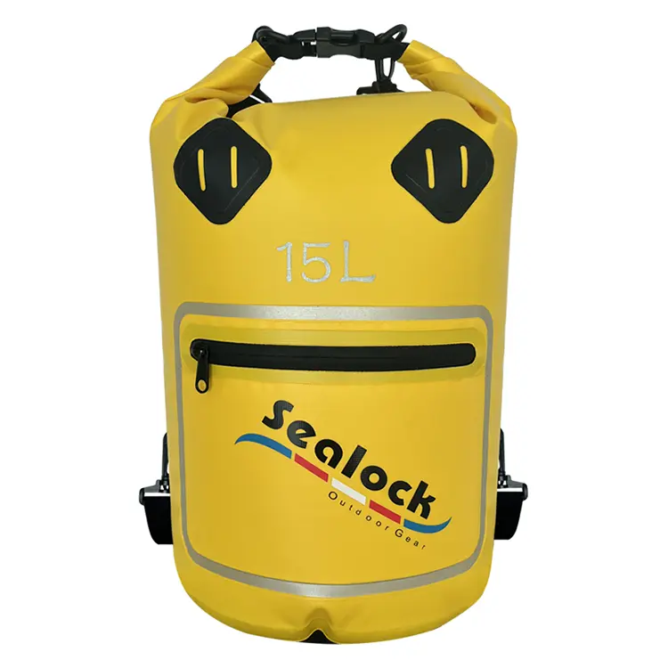 15L/20L IPX7 vodotěsný suchý vak s průhledným oknem a suchým-mokrým oddělením