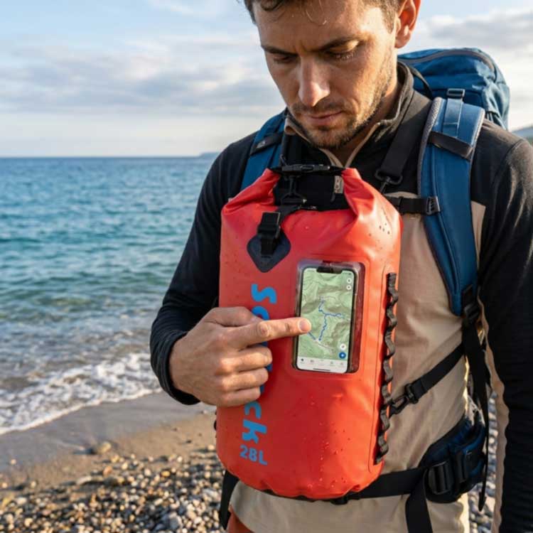 Vodotěsný batoh s okénkem na telefon: Výhody pro navigaci a venkovní použití