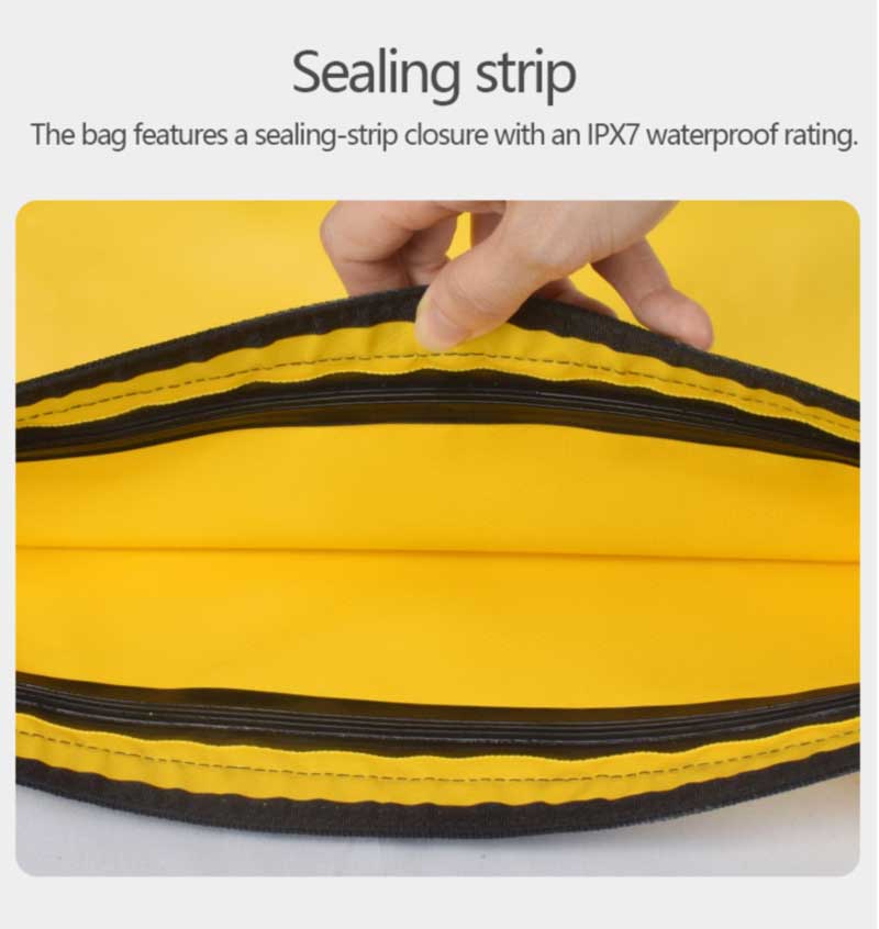 roll top closure with inner waterproof sealing strip